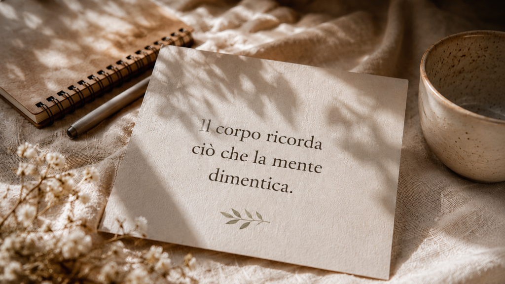 Il corpo ricorda ciò che la mente dimentica