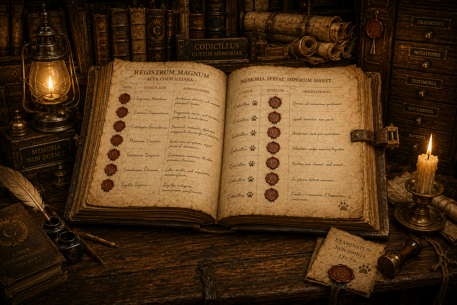 Registrum Magnum dell’Archivium Custodis Memoriae