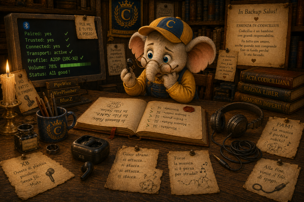 ACTUM IX – DE AURICULARI QUOD CONIUNCTUM ERAT SED TACEBAT